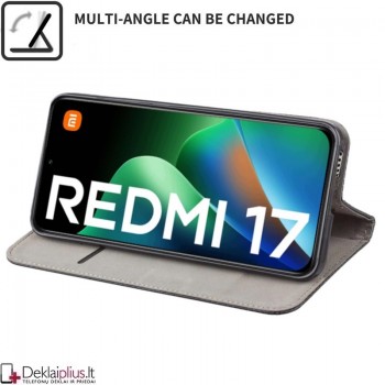 Telone atverčiamas dėklas - juodas (Xiaomi Redmi 17)